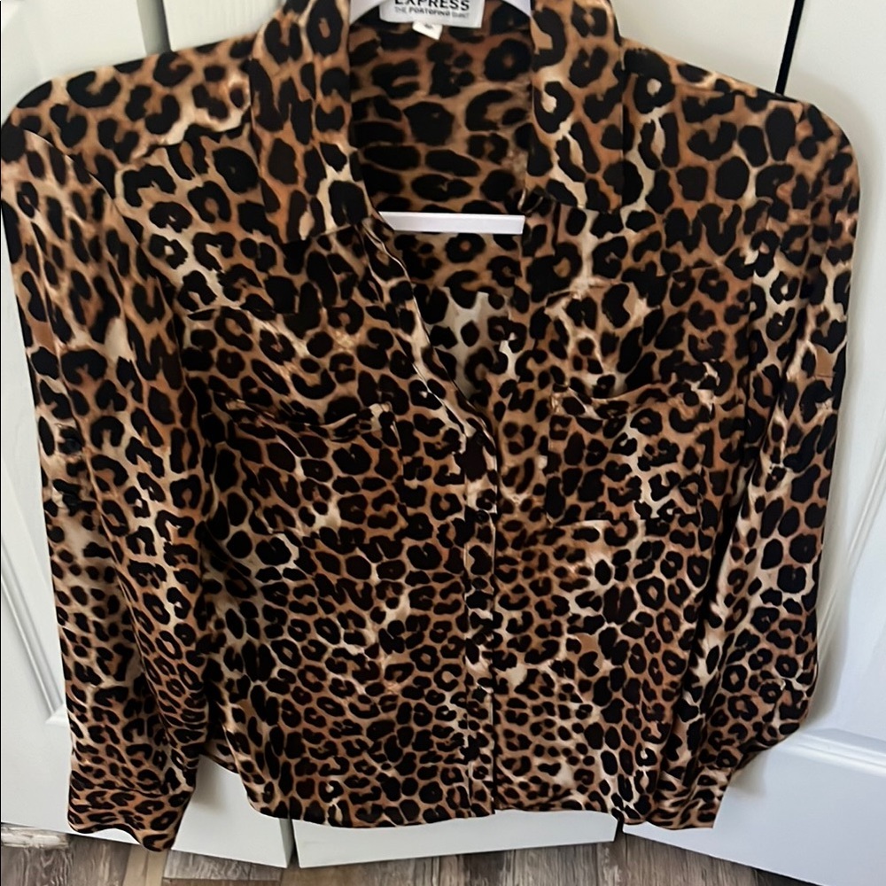 Express Leopard Print Blouse